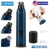 Pet Nail Grinder 2 Speeds Quiet USB Rechargeable Professional Pet Nail Trimmer Cordless Paws Grooming & Smoothing Claw Care