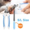 Dog Nail Clippers Pet Nail Trimmer Stainless Steel Grooming Tool Free Nail File Small Medium Large Dogs