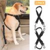 Dog Seat Belt Leash Adjustable Pet Dog Safety Leads Harness Car Vehicle Nylon Fabric Seatbelt Strap 2Pcs