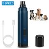Pet Nail Grinder 2 Speeds Quiet USB Rechargeable Professional Pet Nail Trimmer Cordless Paws Grooming & Smoothing Claw Care