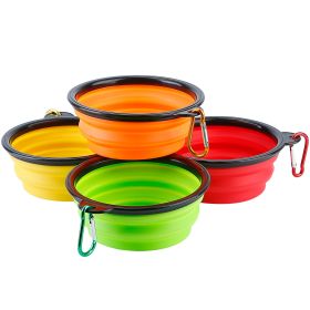 4 Pcs Silicone Collapsible Dog Bowls BPA Free Travel Dog Bowl Foldable Cat Dog Food Water Bowl w/ Carabiner Clip For Traveling Walking Hiking