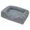 Pet Dog Bed Soft Warm Plush Nest Sofa Non-Slip Bed Cushion Mat Removable Washable Cover Waterproof Lining For Small Medium Dog