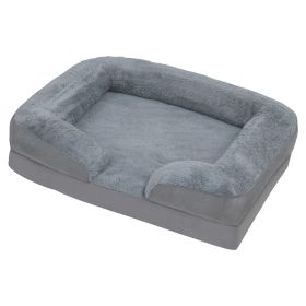 Pet Dog Bed Soft Warm Plush Nest Sofa Non-Slip Bed Cushion Mat Removable Washable Cover Waterproof Lining For Small Medium Dog