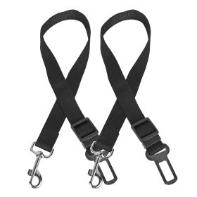 Dog Seat Belt Leash Adjustable Pet Dog Safety Leads Harness Car Vehicle Nylon Fabric Seatbelt Strap 2Pcs