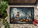Akita Doormat 18H X 27W - Spooky Halloween Indoor Outdoor Rugs for Entryway, Non Slip