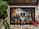 Australian Shepherd Doormat 18H X 27W - Spooky Halloween Indoor Outdoor Rugs for Entryway, Non Slip