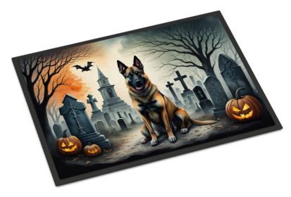 Belgian Malinois Doormat 18H X 27W - Spooky Halloween Indoor Outdoor Rugs for Entryway, Non Slip