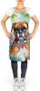 Boxer Apron Cooking Kitchen Server Baking Crafts Gardening for Adult Women Men, Unisex, Large, Multicolor - Luau