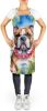 English Bulldog Apron Cooking Kitchen Server Baking Crafts Gardening for Adult Women Men, Unisex, Large, Multicolor - Luau