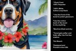 Greater Swiss Mountain Dog Decorative Kitchen Bath Hand Towel 15Wx25H - Luau