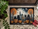 Keeshond Doormat 24H X 36W - Spooky Halloween Indoor Outdoor Rugs for Entryway, Non Slip