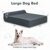 Orthopedic Dog Bed with Graphene Memory Foam, Headrest and Removable Washable Cover
