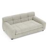 Soft and comfortable pet sofa with backrest and armrests, suitable for modern rectangular pet sofas for large and medium-sized dogs,-Beige