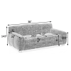 Soft and comfortable pet sofa with backrest and armrests, suitable for modern rectangular pet sofas for large and medium-sized dogs,-Beige