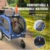 VEVOR Pet Trailer, 2-in-1 Pet Stroller Cart Bicycle Carrier, 100 lbs Weight Capacity
