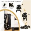Foldable 3-In-1 Pet Stroller with Removable Seat Up to 33 lbs