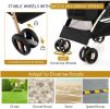 Foldable 3-In-1 Pet Stroller with Removable Seat Up to 33 lbs