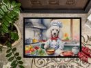 White Poodle Doormat 24H X 36W - The Chef Indoor Outdoor Rugs for Entryway, Non Slip