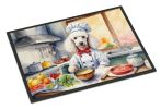White Poodle Doormat 24H X 36W - The Chef Indoor Outdoor Rugs for Entryway, Non Slip
