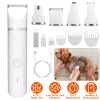 Electric Dog Grooming Kit Cordless Rechargeable Pet Hair Trimmer Shaver Set Low Noise Nail Grinder with 4 Guide Combs