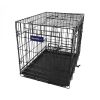 Dog Crate Folding Metal Pets Crates Double Door Puppy Cage Easy Set Up 30 inches