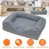 Pet Dog Bed Soft Warm Plush Nest Sofa Non-Slip Bed Cushion Mat Removable Washable Cover Waterproof Lining For Small Medium Dog