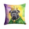 Cane Corso Throw Pillow Machine Washable, Indoor Outdoor Decorative Pillow for Couch, Bed or Patio, 18Hx18W - Mardi Gras