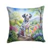 Dalmatian Throw Pillow Machine Washable, Indoor Outdoor Decorative Pillow for Couch, Bed or Patio, 18Hx18W - Spring Path