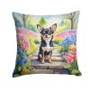 Chihuahua Throw Pillow Machine Washable, Indoor Outdoor Decorative Pillow for Couch, Bed or Patio, 18Hx18W - Spring Path