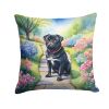 Black Pug Throw Pillow Machine Washable, Indoor Outdoor Decorative Pillow for Couch, Bed or Patio, 18Hx18W - Spring Path