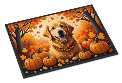 Golden Retriever Doormat 18H X 27W - Fall Indoor Outdoor Rugs for Entryway, Non Slip