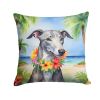 Greyhound Throw Pillow Machine Washable, Indoor Outdoor Decorative Pillow for Couch, Bed or Patio, 18Hx18W - Luau