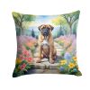 Bullmastiff Throw Pillow Machine Washable, Indoor Outdoor Decorative Pillow for Couch, Bed or Patio, 18Hx18W - Spring Path