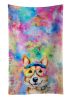 Corgi Hippie Dawg Kitchen Towel Dish Cloths Guest Hand Towel Decorative Bathroom Towel for Face,Tea, Dishcloth, Kitchen and Bath