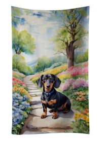 Dachshund Decorative Kitchen Bath Hand Towel 15Wx25H - Spring Path