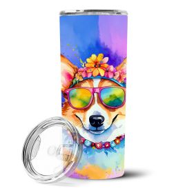 Corgi Stainless Steel Skinny Travel Tumbler - Hippie Dawg