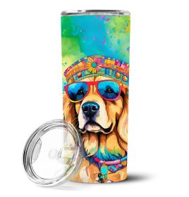 Golden Retriever Stainless Steel Skinny Travel Tumbler - Hippie Dawg