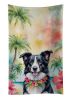 Border Collie Luau Kitchen Towel Dish Cloths Guest Hand Towel Decorative Bathroom Towel for Face,Tea, Dishcloth, Kitchen and Bath