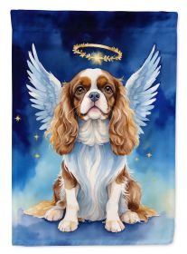 Cavalier Spaniel My Angel House Flag Large Porch Sleeve Pole Decorative Outside Yard Banner Artwork Wall Hanging, Polyester, House Size, Multicolor