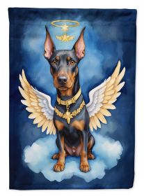 Doberman Pinscher My Angel House Flag Large Porch Sleeve Pole Decorative Outside Yard Banner Artwork Wall Hanging, Polyester, House Size, Multicolor
