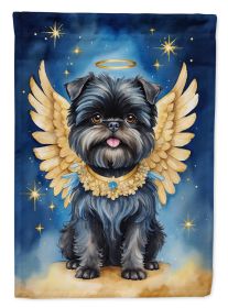 Affenpinscher My Angel House Flag Large Porch Sleeve Pole Decorative Outside Yard Banner Artwork Wall Hanging, Polyester, House Size, Multicolor