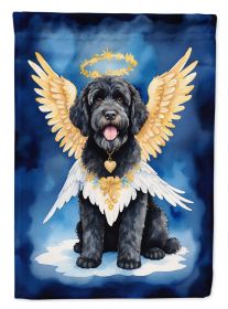 Portuguese Water Dog My Angel House Flag Large Porch Sleeve Pole Decorative Outside Yard Banner Artwork Wall Hanging, Polyester, House Size