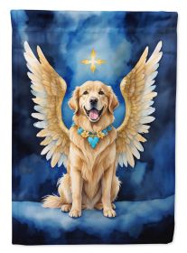 Golden Retriever My Angel House Flag Large Porch Sleeve Pole Decorative Outside Yard Banner Artwork Wall Hanging, Polyester, House Size, Multicolor