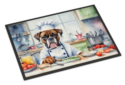 Boxer Doormat 18H X 27W - Chef Indoor Outdoor Rugs for Entryway, Non Slip