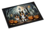 Sheltie Doormat 24H X 36W - Spooky Halloween Doormat Indoor Outdoor Rugs for Entryway, Non Slip