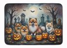 Pomeranian Spooky Halloween Memory Foam Kitchen Mat Machine Washable Anti-Fatigue Mat Cushion Comfort Bath Mat or Kitchen Rug