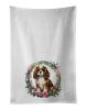 Cavalier Spaniel Decorative Kitchen Bath Hand Towel Set of 2 19Wx28H - Flowers