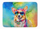 Corgi Hippie Dawg Memory Foam Kitchen Mat Machine Washable Anti-Fatigue Mat Cushion Comfort Bath Mat or Kitchen Rug