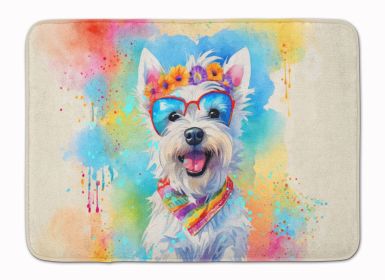 Westie Hippie Dawg Memory Foam Kitchen Mat Machine Washable Anti-Fatigue Mat Cushion Comfort Bath Mat or Kitchen Rug