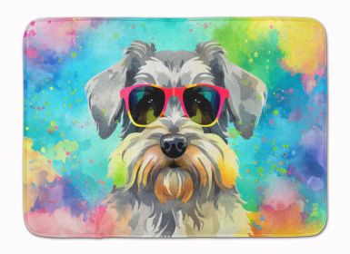 Schnauzer Hippie Dawg Memory Foam Kitchen Mat Machine Washable Anti-Fatigue Mat Cushion Comfort Bath Mat or Kitchen Rug